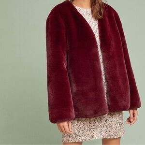 Anthropologie Moon River Faux Fur Coat